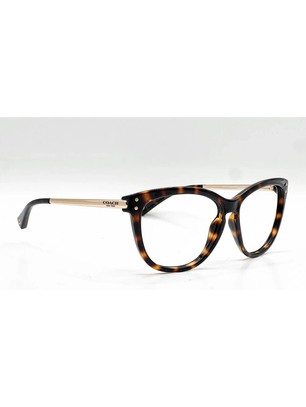 Coach HC 8084 517013 Dark Tortoise Gold Cat Eye Authentic Eyeglass Frames 57-15
